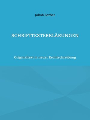 cover image of Schrifttexterklärungen